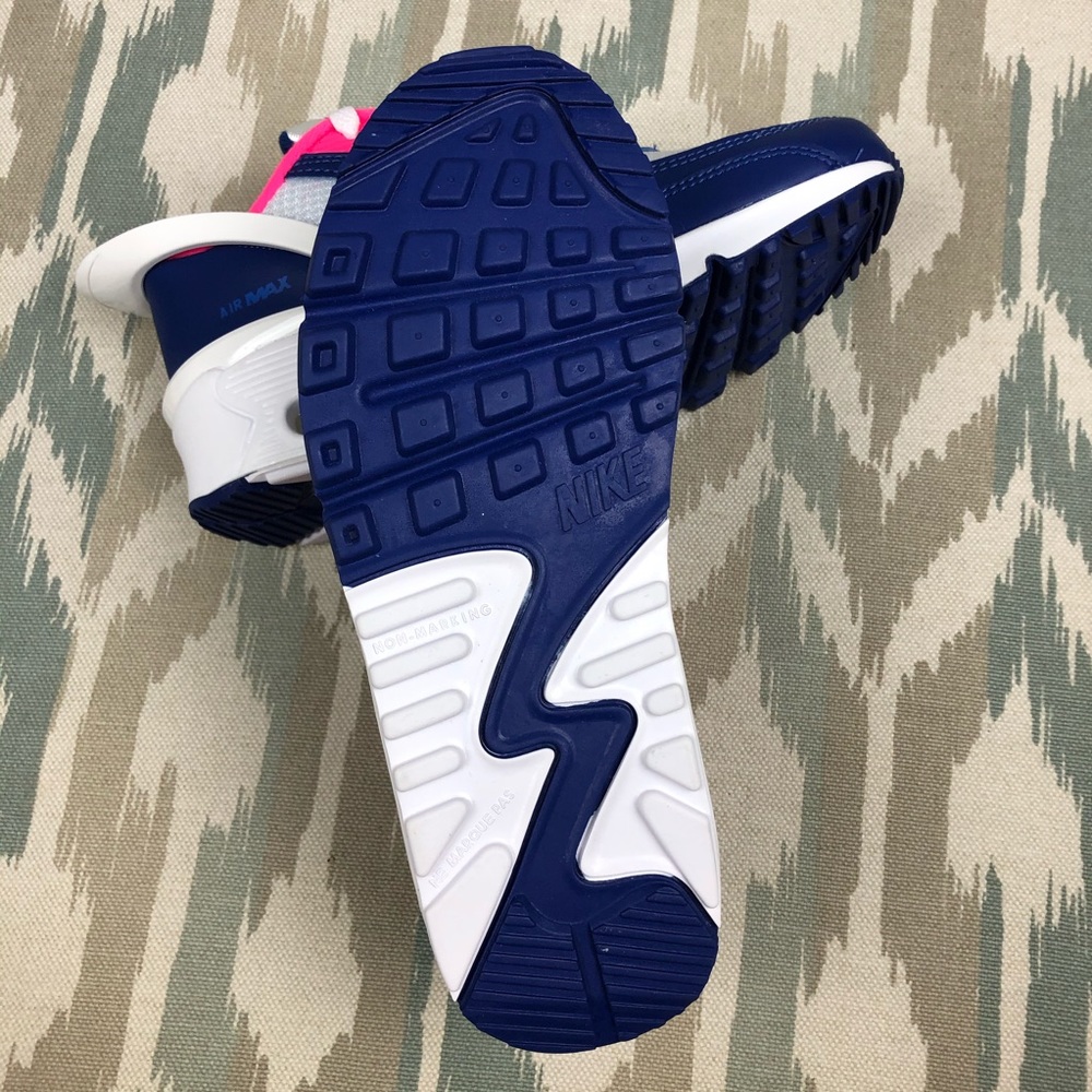 Nike Air Max 90 FlyEase Blue Pink Youth Sneakers - Picture 10 of 12